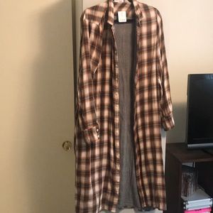 Free People Flannel Maxi